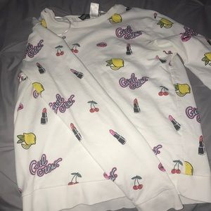Long sleeve white design shirt